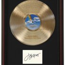 JIMMY BUFFET "Somewhere over China"  Cherry Wood Gold LP Record Framed Etched Signature Display