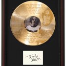 JOHN LENNON "Imagine" Cherry Wood Gold LP Record Framed Etched Signature Display