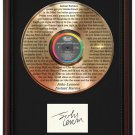 JOHN LENNON "Instant Karma " Cherry Wood Gold LP Record Framed Etched Signature Display