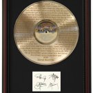 KISS "Detroit Rock City" Cherry Wood Gold LP Record Framed Etched Signature Display