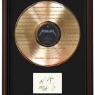 METALLICA "Fade to Black" Cherry Wood Gold LP Record Framed Etched Signature Display