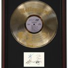 MOTLEY CRUE "Too Fast for Love" Cherry Wood Gold LP Record Framed Etched Signature Display