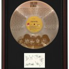 ROLLING STONES "It's Only Rock 'n Roll" Cherry Wood Gold LP Record Framed Etched Signature Display
