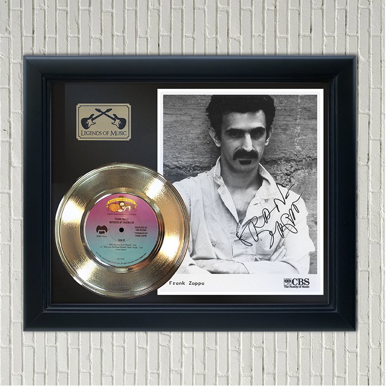 FRANK ZAPPA âWho Are The Brain Police?â Framed Reproduction Signed Record Display