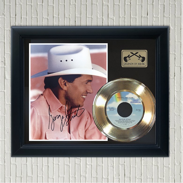 GEORGE STRAIT â��You Still Get To Meâ�� Framed Reproduction Signed Record Display