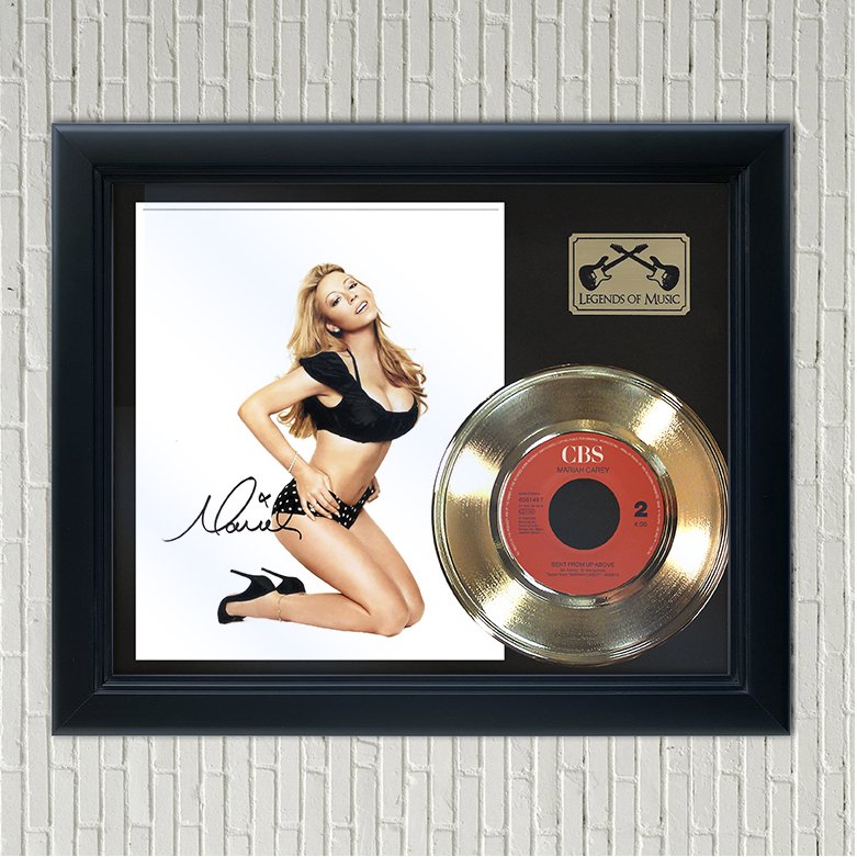 MARIAH CAREY â��Sent From Up Aboveâ�� Framed Reproduction Signed Record Display