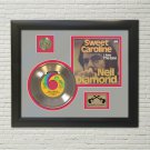 NEIL DIAMOND "Sweet Caroline"  Framed Picture Sleeve Gold 45 Record Display