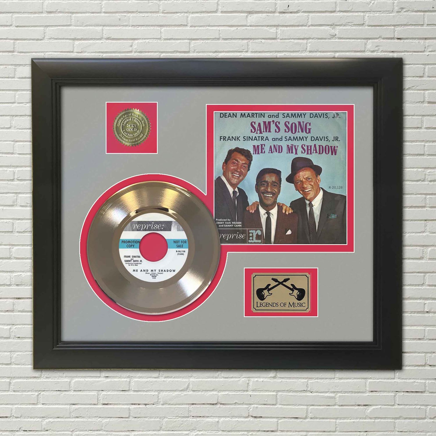 RAT PACK "Sam's Song"  Framed Picture Sleeve Gold 45 Record Display