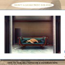 DWR-005M - Hawkbill Turtle On A Victorian Sofa