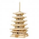 Pagoda Wooden Building Blocks Robotime Rolife 3D