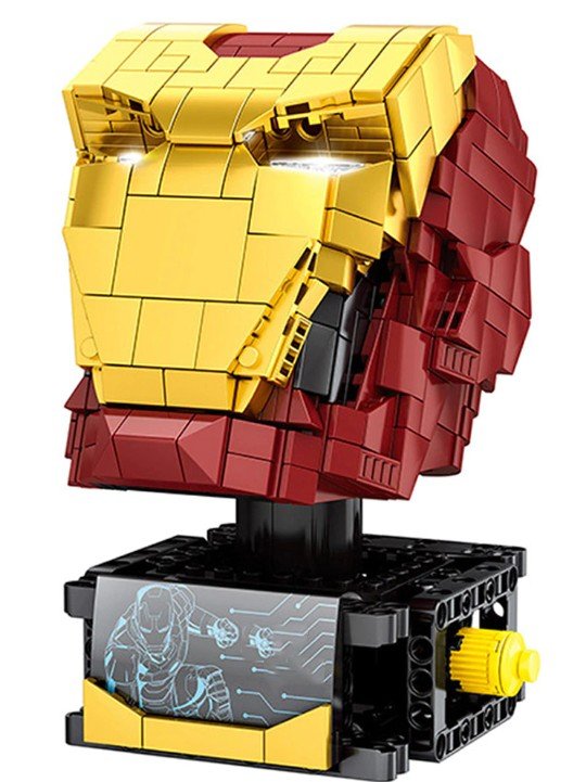 Super Heroes Marvel Iron Man Helmet Display Building Set