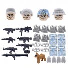 6pcs Military Swat: Super Police Figurines City With Mini Weapons And Guns - 6
