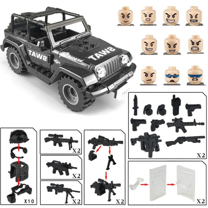 Military SWAT Wars Assembled Building Blocks - 14v Special Forces