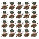 New WW2 20 Green Soldiers Minifigures Wepons Pack Building Toy