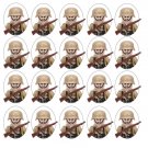 New WW2 20 Bla Soldiers Minifigures Wepons Pack Building Toy