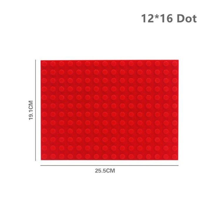Classic Red 12x16 Dot 2 Baseplate 11023 Building Toy Set for Preschool Kids, Boys, and Girls