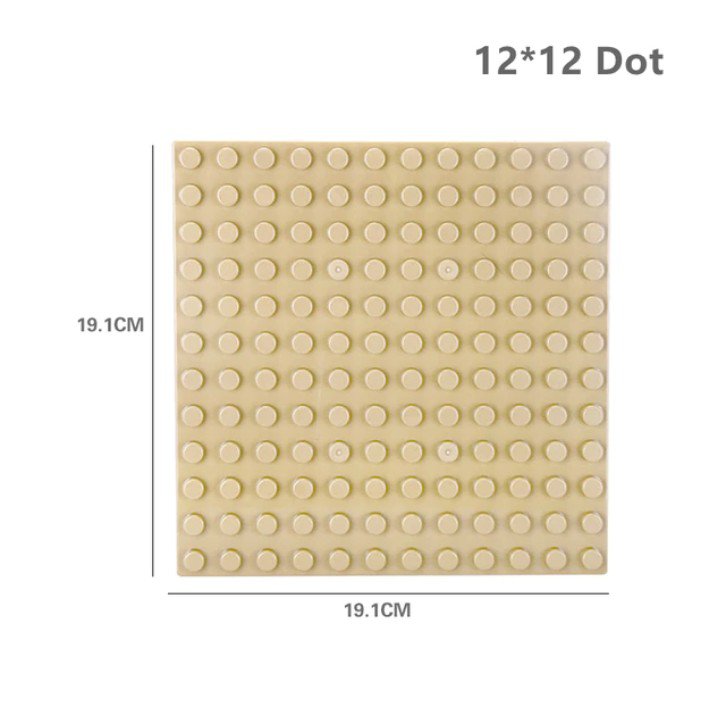 Classic White 12x12 Dot  Baseplate 11023 Building Toy Set for Preschool Kids, Boys, and Girls
