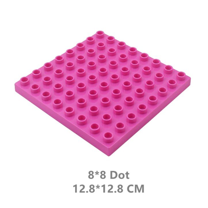 Classic Deep Pink 8x8 Dot Two Sided Baseplate 11023 Building Toy Set