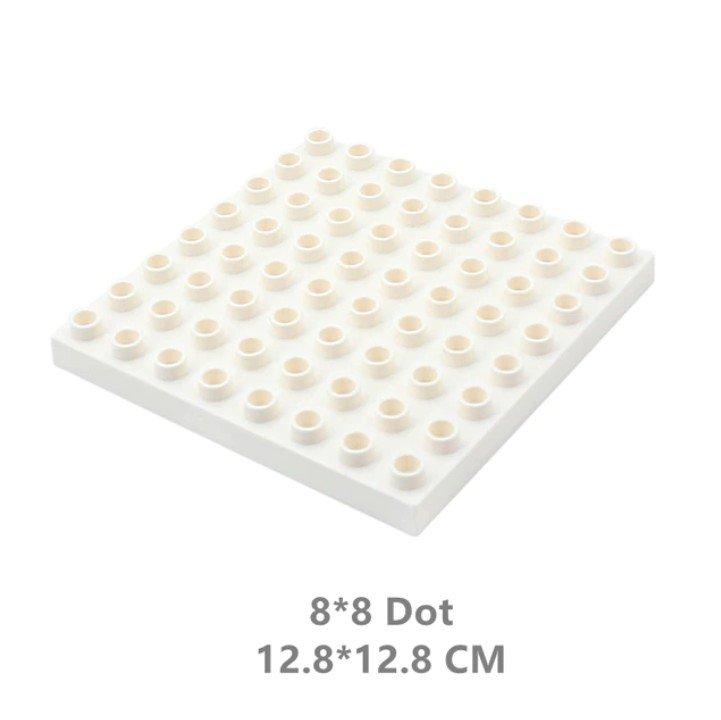 Classic White 8x8 Dot Two Sided Baseplate 11023 Building Toy Set