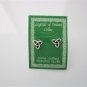 New Sterling Silver Celtic Knot Triangle Stud / Post Earrings, Unisex, 1/4"