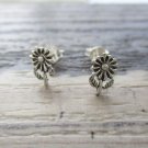 New Sterling Silver Daisy Flower Post / Stud Earrings, 1/4",