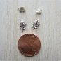New Sterling Silver Daisy Flower Post / Stud Earrings, 1/4",