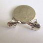 New Sterling Silver Heartline Bear Stud / Post Earrings, Unisex, 1/2"