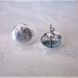 New Sterling Silver Man in the Maze Button Stud / Post Earrings, Unisex, 7/16"