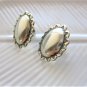 New Sterling Silver Southwest Oval Concho Stud / Post Earrings, Unisex, 5/16"