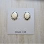 New Sterling Silver Southwest Oval Concho Stud / Post Earrings, Unisex, 5/16"