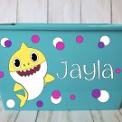 Aqua Baby Shark Personalized Easter Basket
