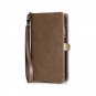 Tghazcc 11 Pro Max Case with Credit Card Holder Slot Wrist Strap Leather Protective Cover Brown