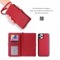 Tghazcc 11 Pro Max Case with Credit Card Holder Slot Wrist Strap Leather Protective Cover Red