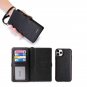 Tghazcc 11 Pro Max Case with Credit Card Holder Slot Wrist Strap Leather Protective Cover Black