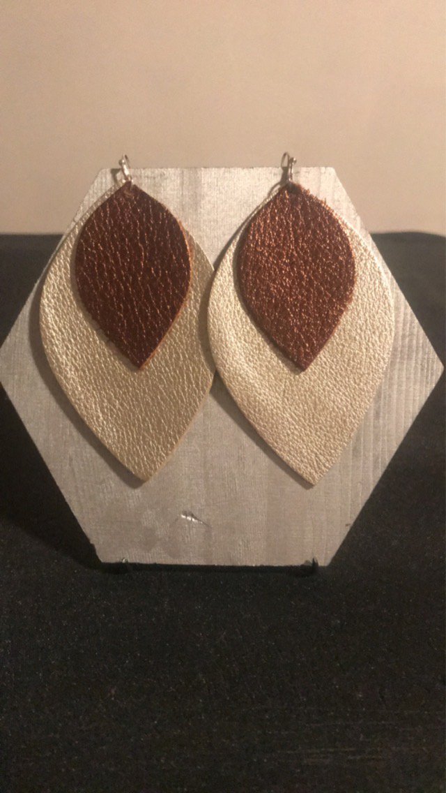 Layered Leaf Earrings