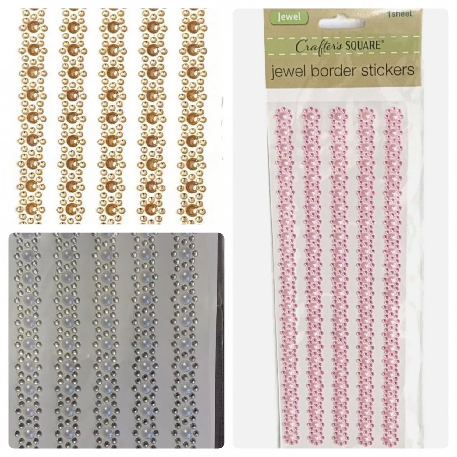 Crafters Square Gem Border Stickers