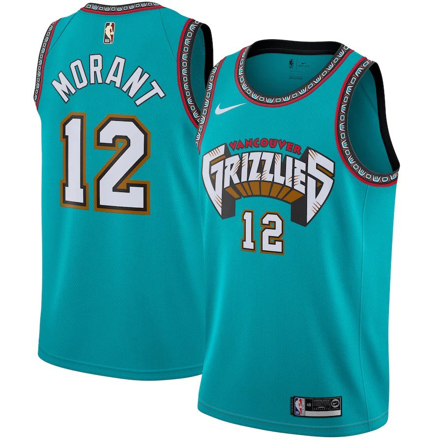 JA MORANT GRIZZLIES THROWBACK BASKETBALL JERSEY