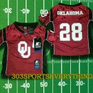 ADRIAN PETERSON OKLAHOMA Jersey Toddler Jersey #28 Toddler Football Jersey 2T, 3T, or 4T