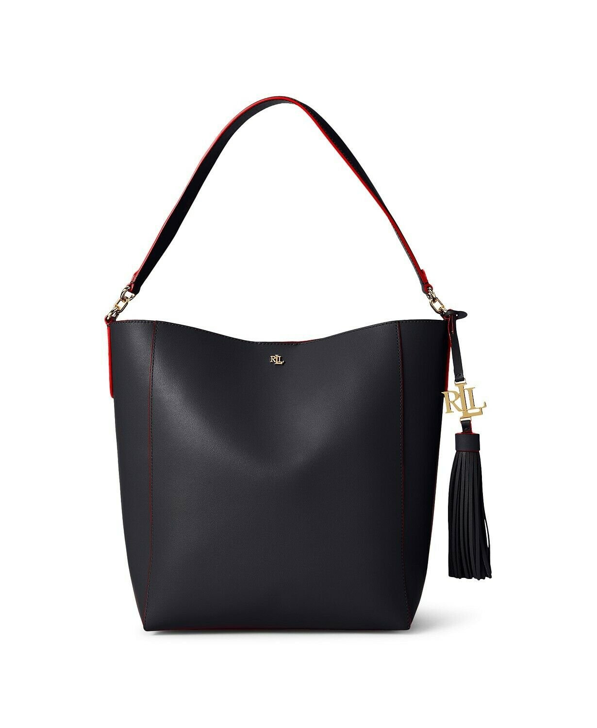 Lauren Ralph Lauren Medium Leather Snap Adley Shoulder Bag 