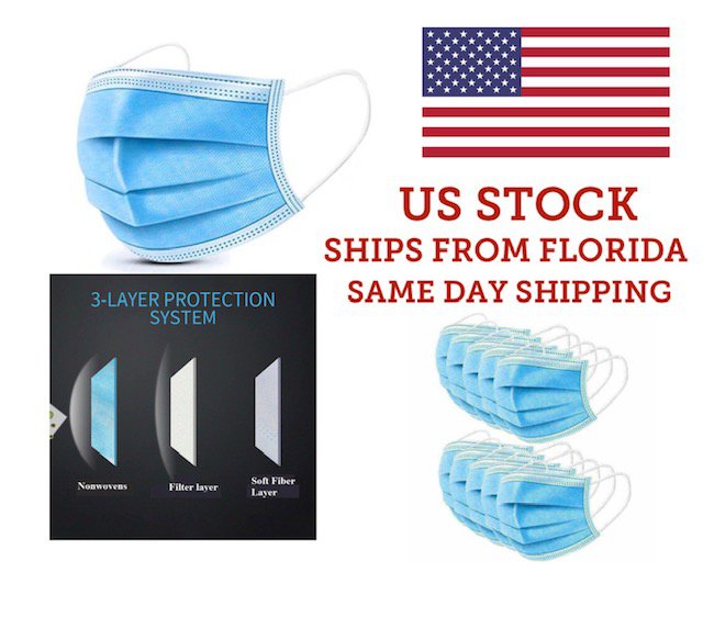 10 Pcs Mask Disposable 3-Ply Earloop Mouth Cover