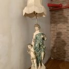 Vintage Beautiful 54" tall Torchiere Floor/Table Lamp Woman with son