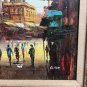 This is an original NICE OLD OIL ON CANVAS PAINTING "EVENING PROMENADE" SIGNED BY OLIVERY 31" X 27"
