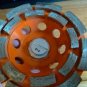 RIDGID 4 in. Double Row Diamond Grinding Wheel for Concrete Cup Wheel