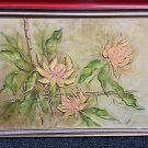 This is an original NICE OLD OIL ON CANVAS PAINTING "FLOWERS IN PASTEL COLORS" SIGNED 38.5" X 26.5"
