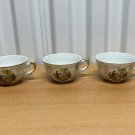 VINTAGE VERITABLE 3 PIECES COFFEE TEA CUPS PORCELAIN MADE IN ITALY