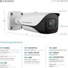 Amcrest 4K Analog Security Camera, Bullet 4K (8MP)  98ft Night Vision, 125° Angle, Mic, White