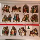 Vintage Dynasty Classics 1988 12 Piece Porcelain Christmas Ornament Set  Decoration Vintage