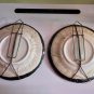 Vintage Handmade Mom & Dad 9.5" Wall Decorative Plates 1950&acirc;��s