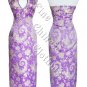 Chinese Ankle Length Cheongsam - Divine Purple