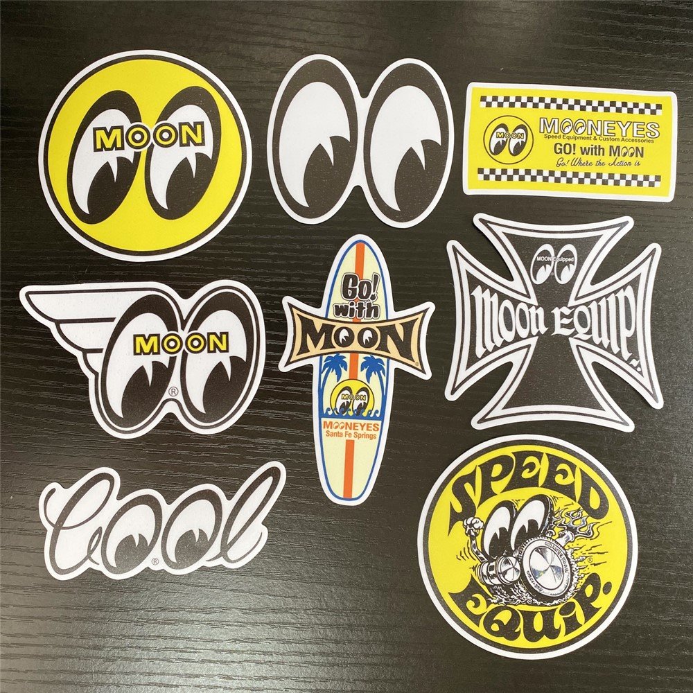 Mooneyes Stickers Set Surfboard Speed Equip Hot Rod Drag Racing NHRA ...